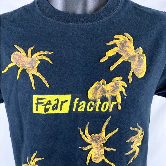 Vtg Y2K Fear Factor 2004 NBC Tarantula T-Shirt Sz S Joe Rogan TV Show All Over - Picture 2 of 5